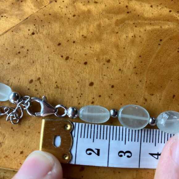 Natural Aquamarine Sterling Silver Necklace - Picture 9 of 9